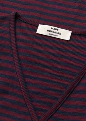 Susi ls stripe bluse Sky captain/Winetasting Mads Nørgaard 